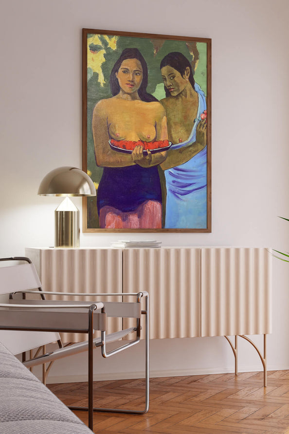 Reproduction Gauguin – Deux Tahitiennes en situation