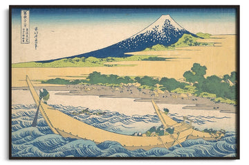 Reproduction Littoral de Tago à Ejiri Hokusai – peinture à l'huile