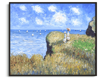 Reproduction Promenade sur la falaise à Pourville Monet – peinture à l'huile