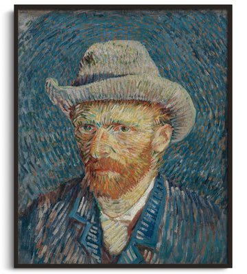 Reproduction Autoportrait au chapeau de feutre gris Van Gogh – peinture à l'huile